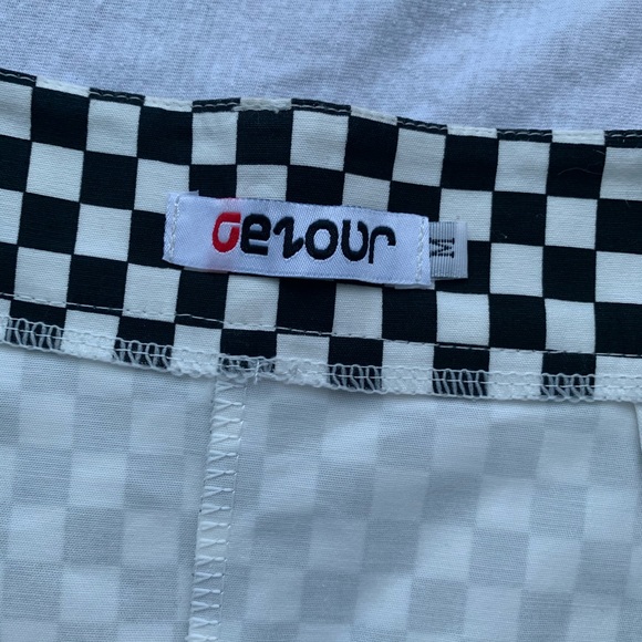 Mini Skirt Checkered Black White Medium NWOT - Picture 4 of 4
